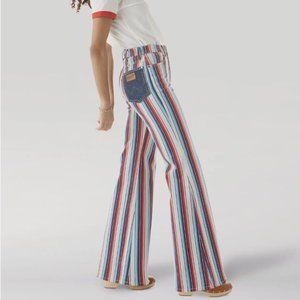 Wrangler: Wanderer High Rise Flare Striped Jeans